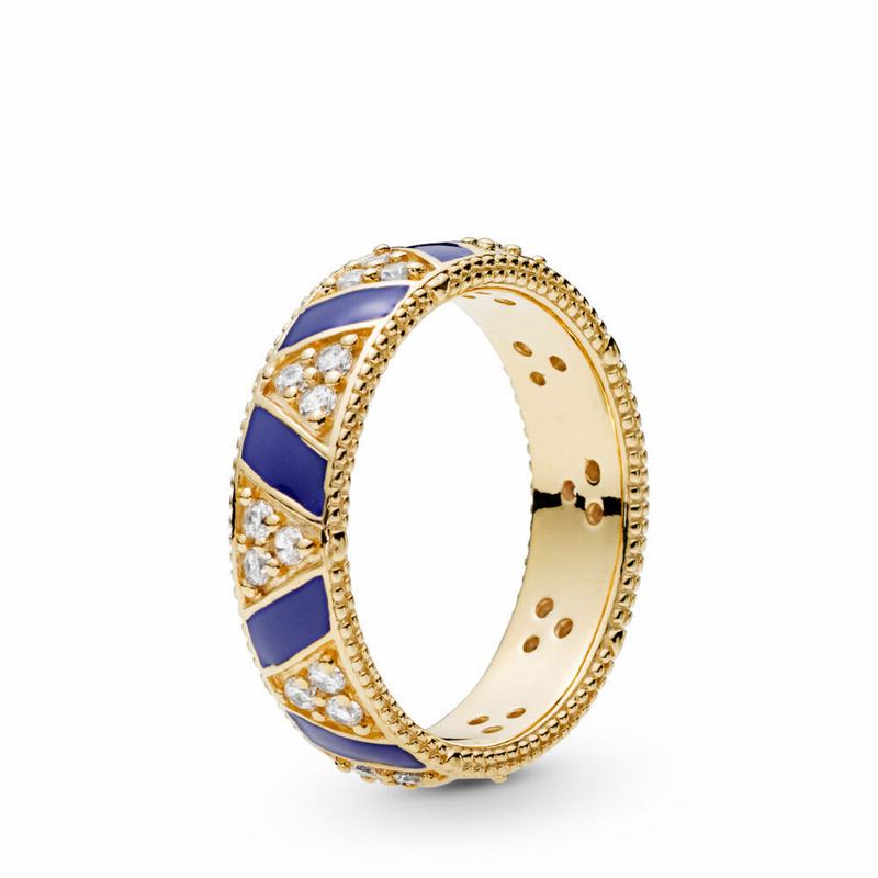 Pandora Shine™ Exotic Stones & Stripes Stackable Ring NZ, 18ct Gold Plated (274359-TSV)